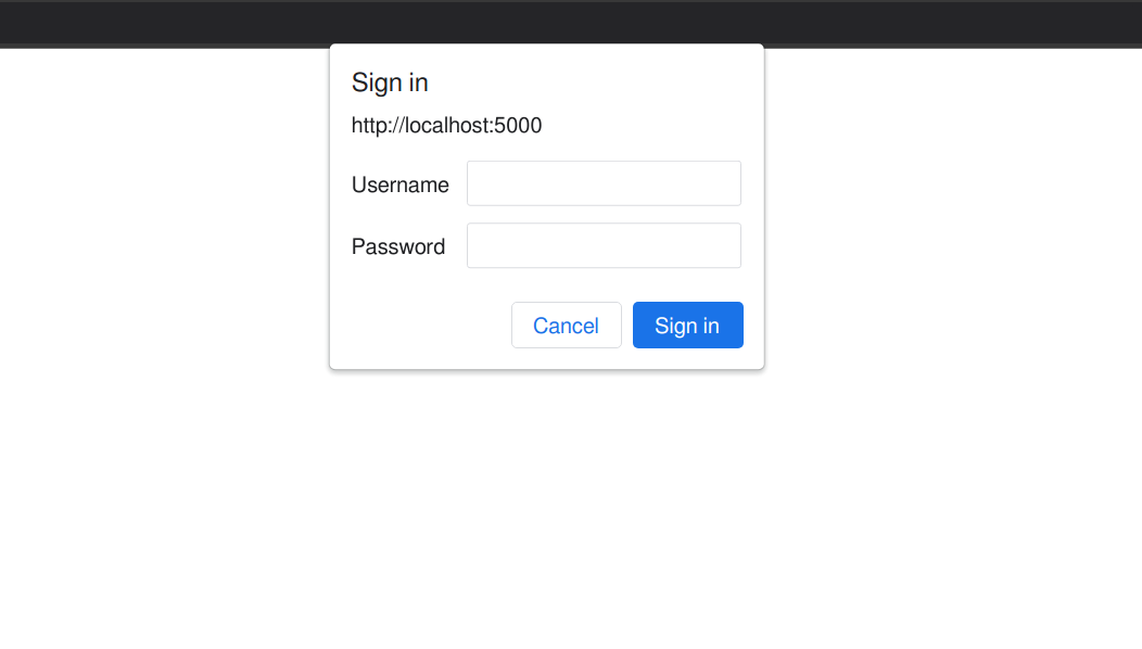 HTTP basic auth prompt